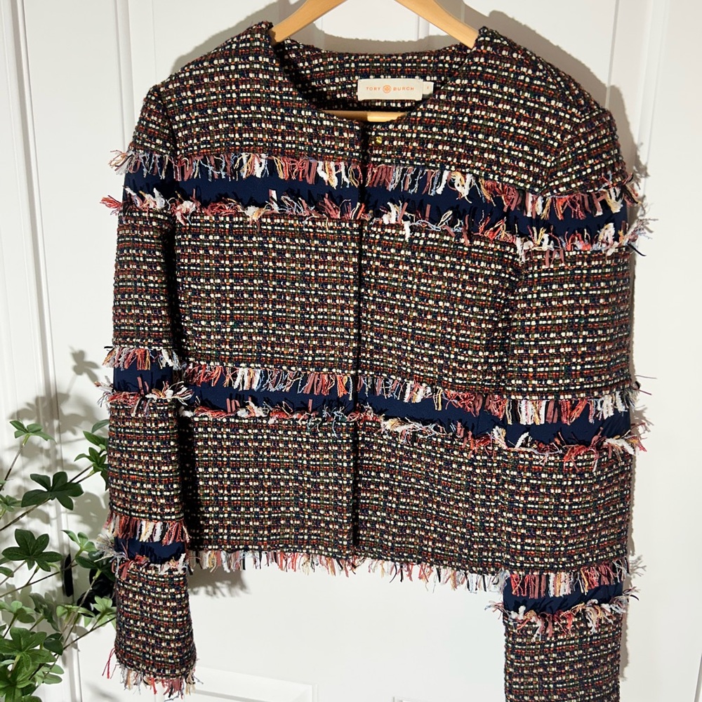 Tory Burch Multicolor Tweed Blazer